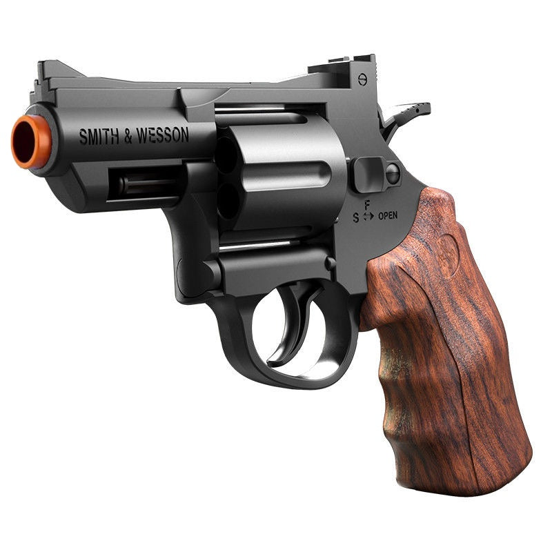 Alloy Revolver Shell Ejection Manual Continuous Firing Toy Gun